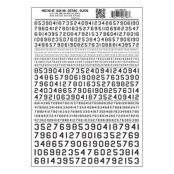 Woodland Scenics Gothic Number 45-Degree USA Black Decals