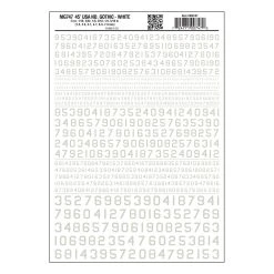 Woodland Scenics White Gothic 45-Degree USA Number Decals