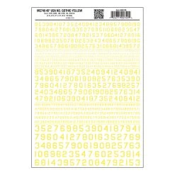 Woodland Scenics Gothic Number 45-Degree USA Yellow Decals