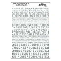 Woodland Scenics Gothic Number 45-Degree USA Silver Decals