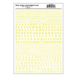 Woodland Scenics Roman Stencil & Block Letter Yellow Decals