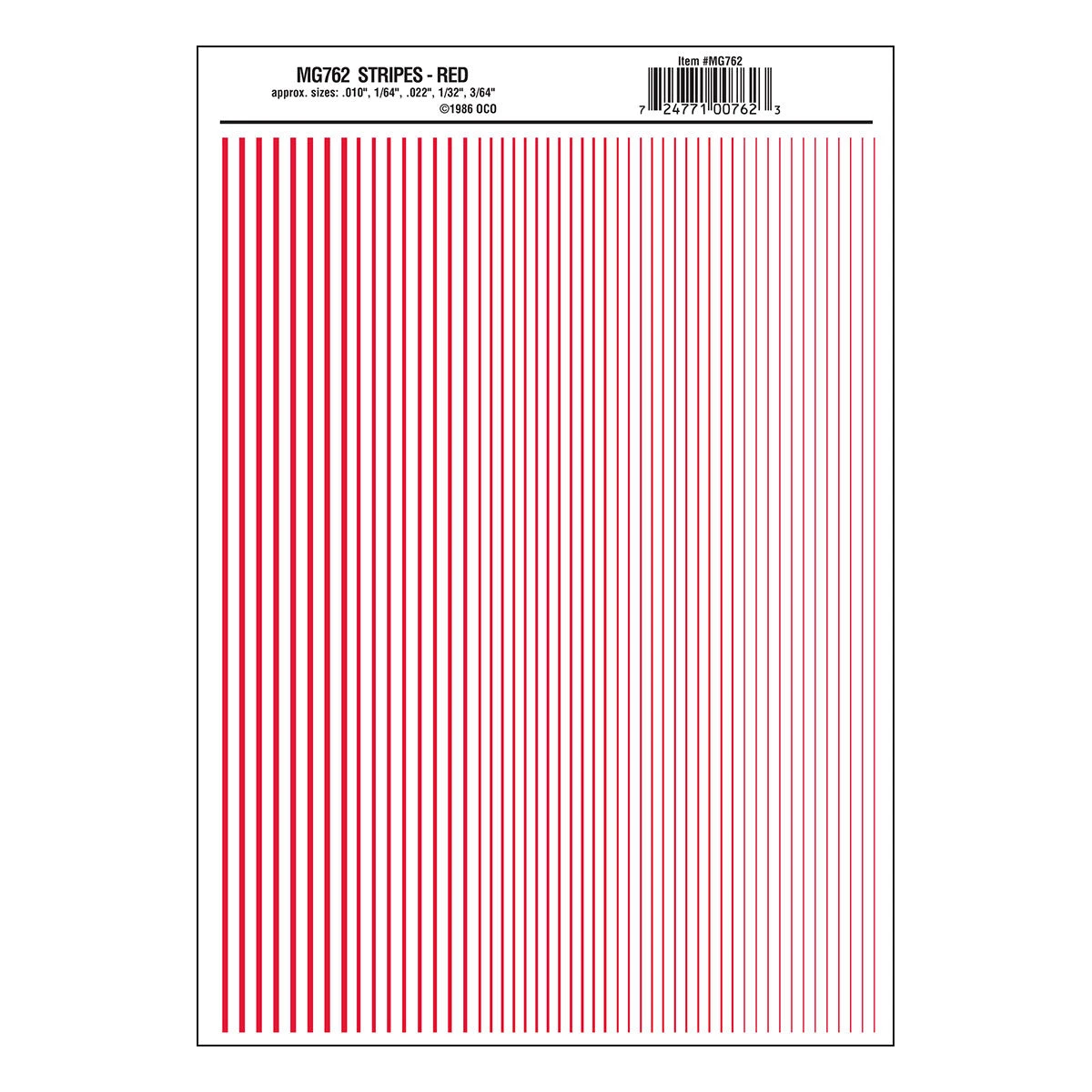 Woodland Scenics Stripe Red Decals 3 Woodland Scenics Stripe Red Decals