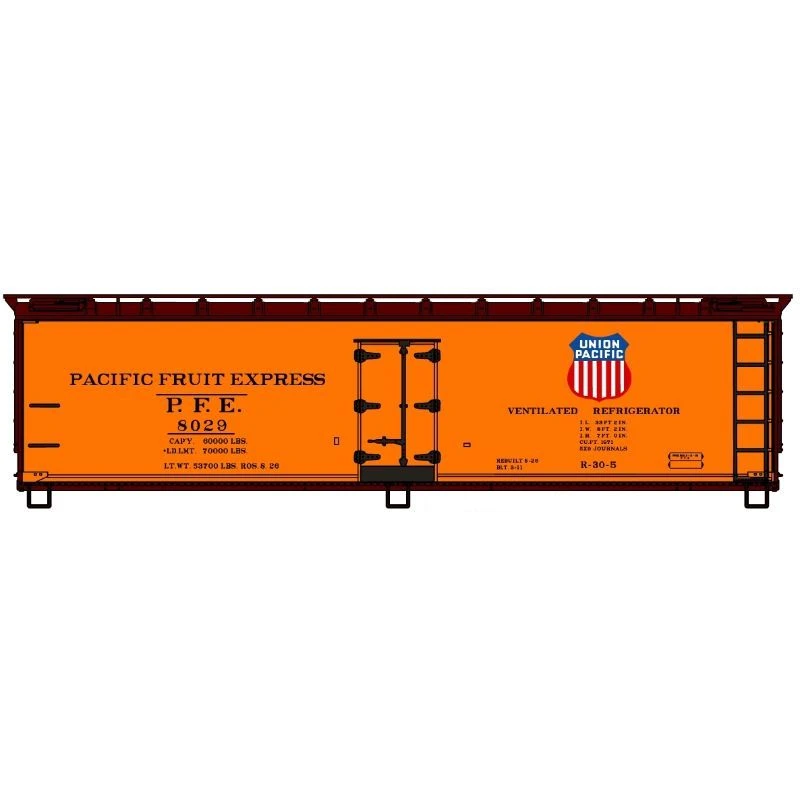 Accurail 40' Wood Reefer Pacific Fruit Express HO Scale 3 Accurail 40' Wood Reefer Pacific Fruit Express HO Scale