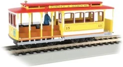 Bachmann Cable Car With Grip Man Standard DC Powell & Mason Streets #15 (yellow, Red)