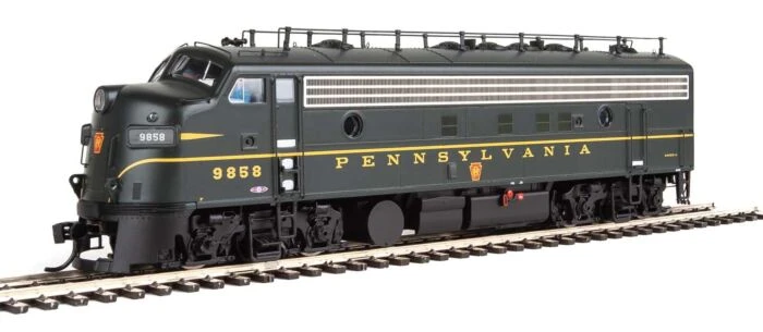 WalthersProto EMD FP7 - F7B Standard DC -- Pennsylvania Railroad 9858A, 9858B (Brunswick Green, Single Dulux Gold Strip 3 WalthersProto EMD FP7 - F7B Standard DC -- Pennsylvania Railroad 9858A, 9858B (Brunswick Green, Single Dulux Gold Strip