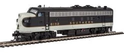 WalthersProto EMD FP7 - FP7 Standard DC -- Southern Railway 6132, 6148 (black, White, Dulux Gold)