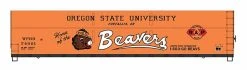 Intermountain Railway FMC Welded-Side Wood Chip Gondola - Ready To Run - Value Line -- Willamette & Pacific #74001 (Oregon State Univ. Beavers, Orange, Team Logo)