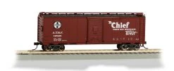 Bachmann Atchinson, Topeka & Santa Fe (Boxcar Red; Map Logo, "Chief Daily Streamliner") 40' HO Scale Steel Boxcar