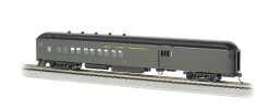 Bachmann New York Central #304 (Pullman Green, Yellow) 72' Heavyweight Combination Passenger Car