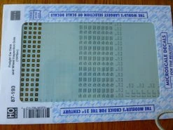 Microscale Industries Freight Car Data - Gothic Type Face -- Black & White For 100-Ton Cars 1970-80