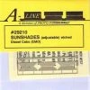 A Line Products Brass Sun Shades Hood Unit Diesel 6 Pack (HO Scale) -Atlas Trains Store s l225