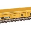 WalthersMainline Thrall Rebuilt 40' Well Car - Ready To Run -- Trailer-Train DTTX #745720 (yellow, Black; Black & White Logo, White Stripes) -Atlas Trains Store thrall rebuilt 40 well car ready to run 910 8401 big