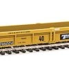 WalthersMainline Thrall Rebuilt 40' Well Car - Ready To Run -- Trailer-Train DTTX #746224 (yellow, Black; Black & White Logo, White Stripes)