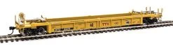 WalthersMainline Thrall Rebuilt 40' Well Car - Ready To Run -- TTX DTTX #53376 (yellow, Black, Small Red TTX And Next Road Logo, Yellow Consp